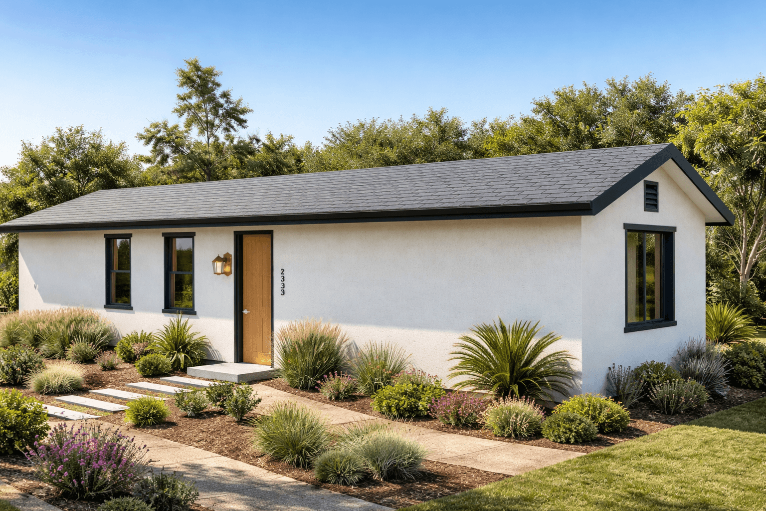 Palmira ADU modern side exterior view in San Jose California